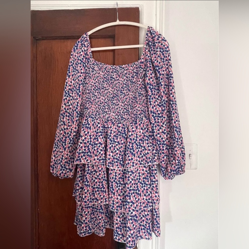 Floral Dress - Pink and Blue